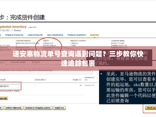 速安惠物流单号查询遇到问题?三步教你快速追踪包裹 速安惠物流单号查询遇到问题?三步教你快速追踪包裹