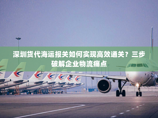 深圳货代海运报关如何实现高效通关?三步破解企业物流痛点 深圳货代海运报关如何实现高效通关?三步破解企业物流痛点