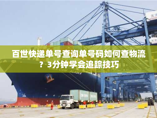 百世快递单号查询单号码如何查物流？3分钟学会追踪技巧