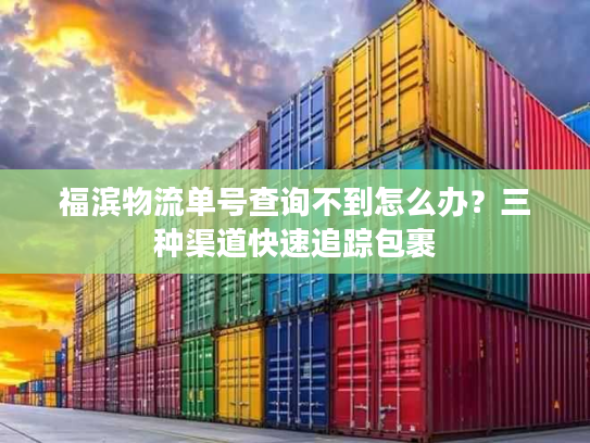 福滨物流单号查询不到怎么办？三种渠道快速追踪包裹