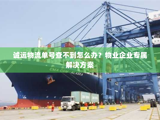 诚运物流单号查不到怎么办?物业企业专属解决方案 诚运物流单号查不到怎么办?物业企业专属解决方案