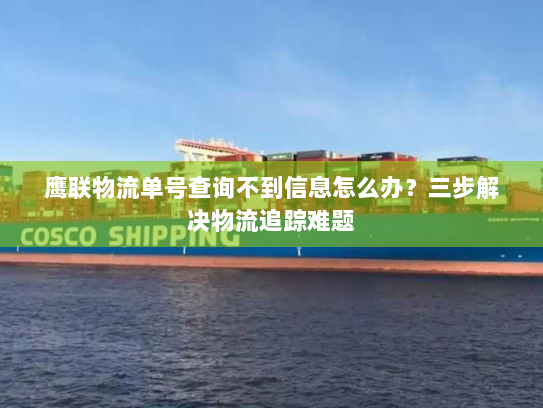 鹰联物流单号查询不到信息怎么办？三步解决物流追踪难题