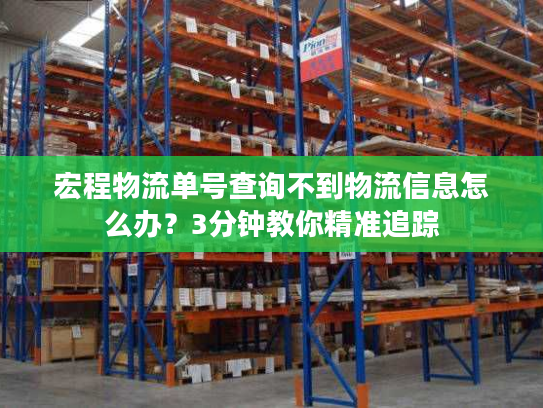 宏程物流单号查询不到物流信息怎么办？3分钟教你精准追踪