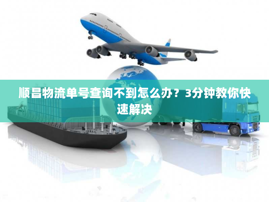 顺昌物流单号查询不到怎么办?3分钟教你快速解决 顺昌物流单号查询不到怎么办?3分钟教你快速解决