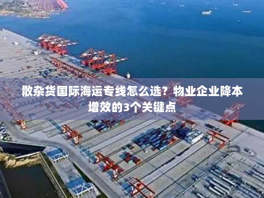 散杂货国际海运专线怎么选？物业企业降本增效的3个关键点