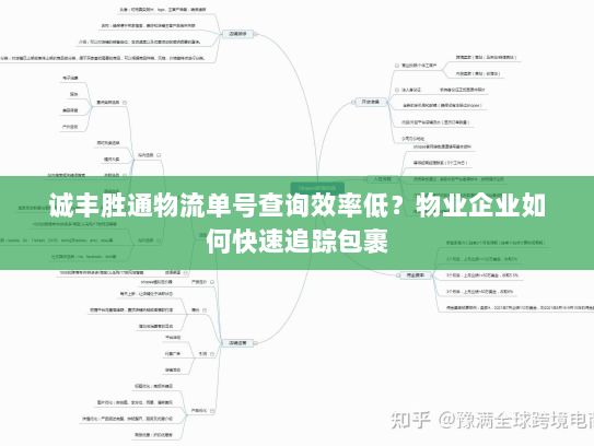 诚丰胜通物流单号查询效率低?物业企业如何快速追踪包裹 诚丰胜通物流单号查询效率低?物业企业如何快速追踪包裹