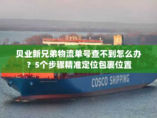贝业新兄弟物流单号查不到怎么办?5个步骤精准定位包裹位置 贝业新兄弟物流单号查不到怎么办?5个步骤精准定位包裹位置