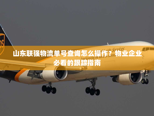 山东联强物流单号查询怎么操作？物业企业必看的跟踪指南