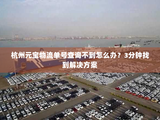 杭州元宝物流单号查询不到怎么办？3分钟找到解决方案