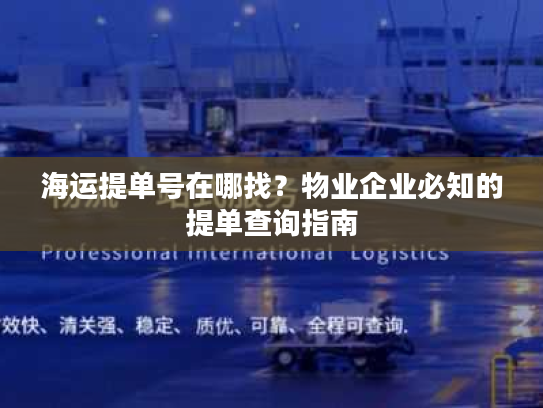 海运提单号在哪找？物业企业必知的提单查询指南