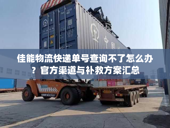 佳能物流快递单号查询不了怎么办？官方渠道与补救方案汇总