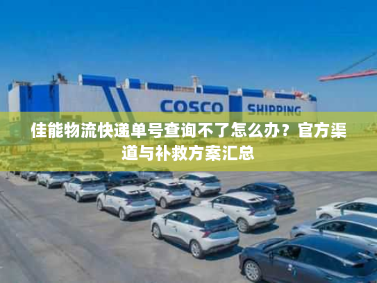 佳能物流快递单号查询不了怎么办？官方渠道与补救方案汇总