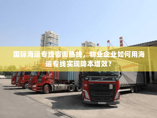 国际海运专线咨询热线,物业企业如何用海运专线实现降本增效? 国际海运专线咨询热线,物业企业如何用海运专线实现降本增效?