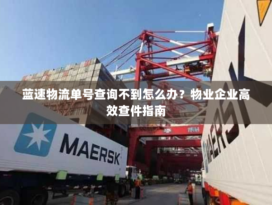 蓝速物流单号查询不到怎么办？物业企业高效查件指南