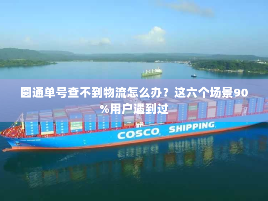 圆通单号查不到物流怎么办?这六个场景90%用户遇到过 圆通单号查不到物流怎么办?这六个场景90%用户遇到过