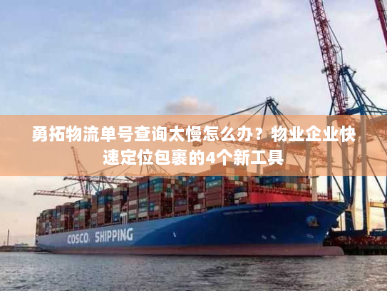 勇拓物流单号查询太慢怎么办？物业企业快速定位包裹的4个新工具