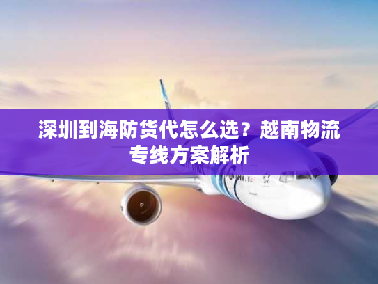 深圳到海防货代怎么选？越南物流专线方案解析