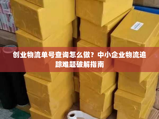 创业物流单号查询怎么做？中小企业物流追踪难题破解指南