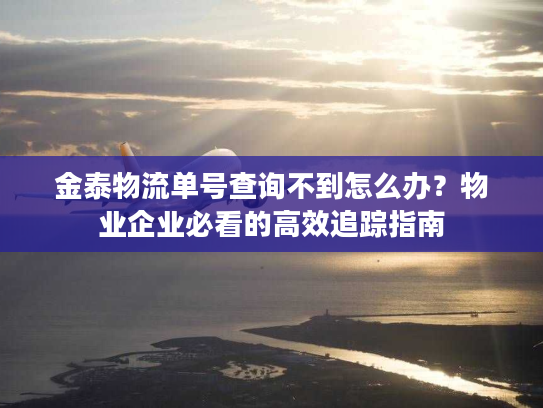 金泰物流单号查询不到怎么办？物业企业必看的高效追踪指南