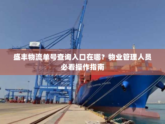 盛丰物流单号查询入口在哪？物业管理人员必看操作指南