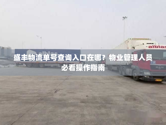 盛丰物流单号查询入口在哪？物业管理人员必看操作指南