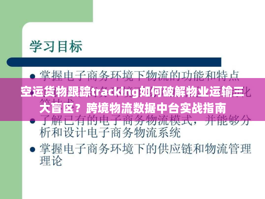 空运货物跟踪tracking如何破解物业运输三大盲区?跨境物流数据中台实战指南 空运货物跟踪tracking如何破解物业运输三大盲区?跨境物流数据中台实战指南