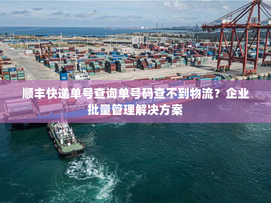 顺丰快递单号查询单号码查不到物流?企业批量管理解决方案 顺丰快递单号查询单号码查不到物流?企业批量管理解决方案