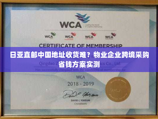 日亚直邮中国地址收货难？物业企业跨境采购省钱方案实测