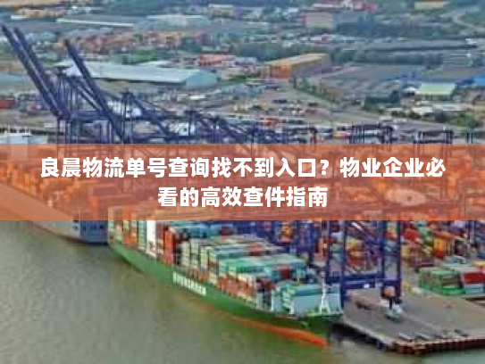 良晨物流单号查询找不到入口？物业企业必看的高效查件指南