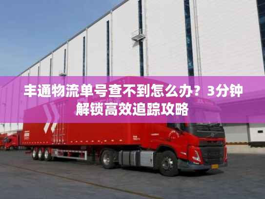 丰通物流单号查不到怎么办?3分钟解锁高效追踪攻略 丰通物流单号查不到怎么办?3分钟解锁高效追踪攻略