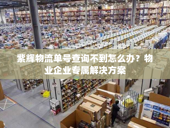 紫辉物流单号查询不到怎么办？物业企业专属解决方案