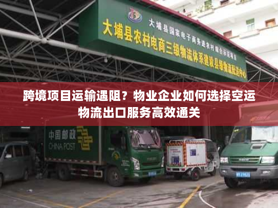 跨境项目运输遇阻?物业企业如何选择空运物流出口服务高效通关 跨境项目运输遇阻?物业企业如何选择空运物流出口服务高效通关