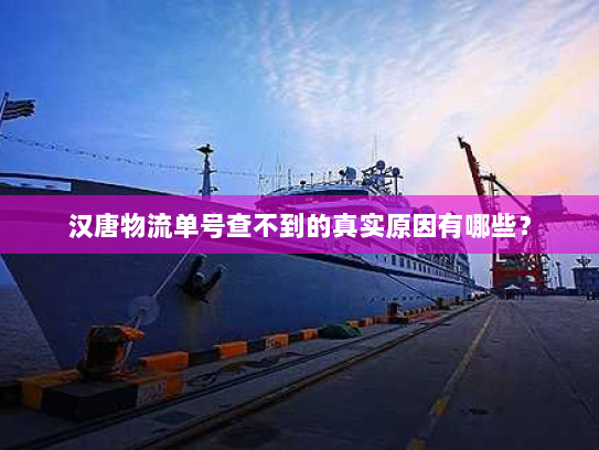 汉唐物流单号查不到的真实原因有哪些？