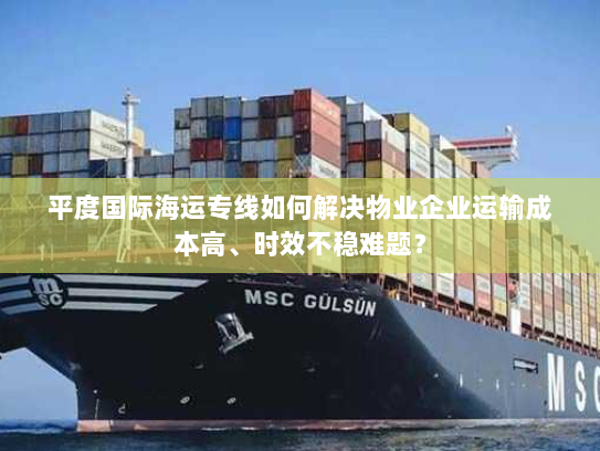 平度国际海运专线如何解决物业企业运输成本高、时效不稳难题？