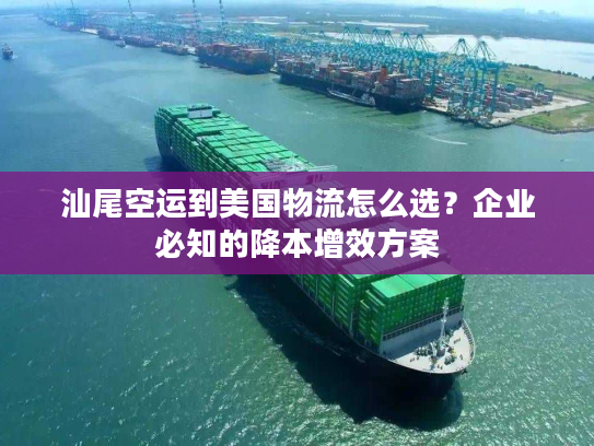 汕尾空运到美国物流怎么选？企业必知的降本增效方案