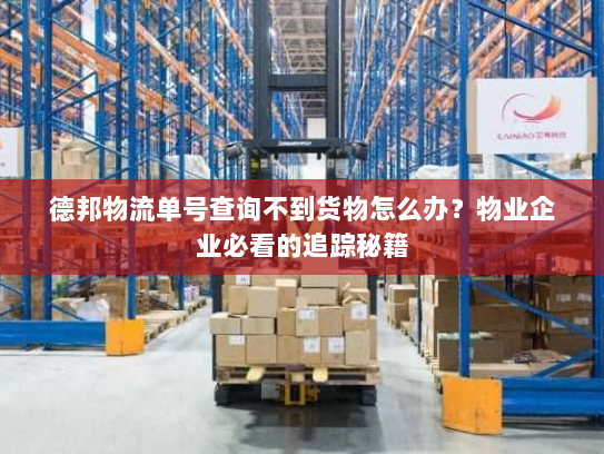 德邦物流单号查询不到货物怎么办?物业企业必看的追踪秘籍 德邦物流单号查询不到货物怎么办?物业企业必看的追踪秘籍