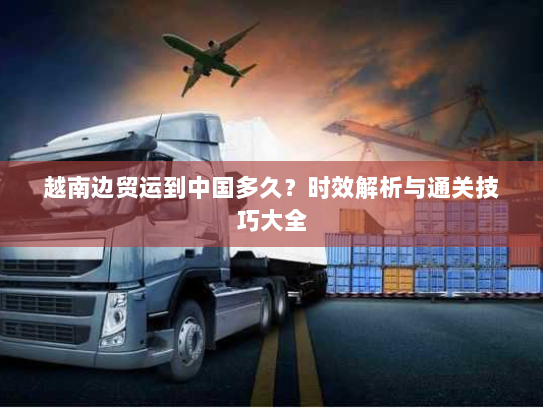 越南边贸运到中国多久?时效解析与通关技巧大全 越南边贸运到中国多久?时效解析与通关技巧大全
