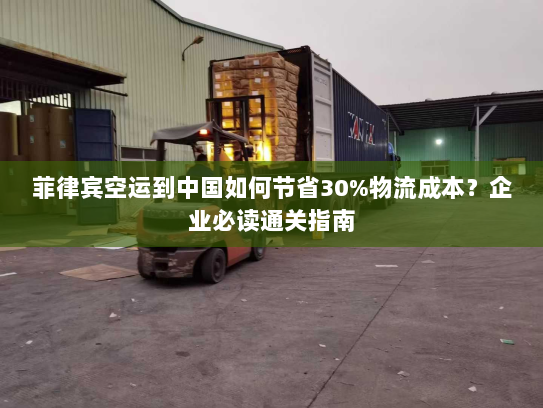 菲律宾空运到中国如何节省30%物流成本？企业必读通关指南