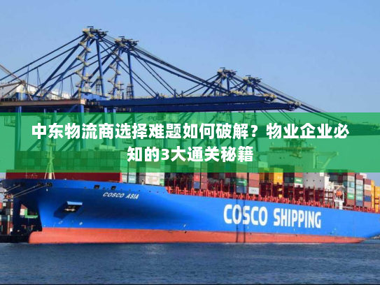中东物流商选择难题如何破解？物业企业必知的3大通关秘籍