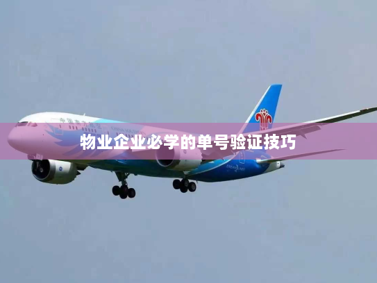 物业企业必学的单号验证技巧