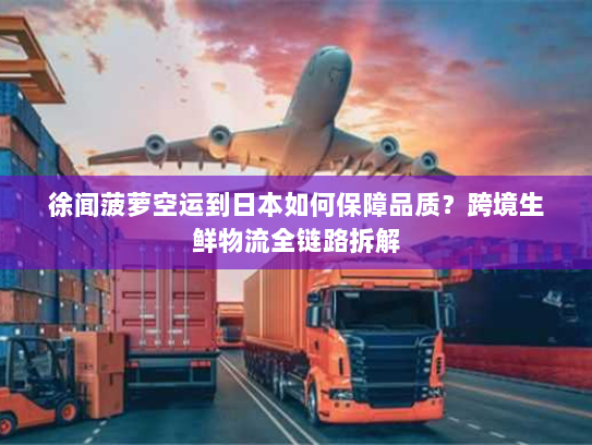 徐闻菠萝空运到日本如何保障品质?跨境生鲜物流全链路拆解 徐闻菠萝空运到日本如何保障品质?跨境生鲜物流全链路拆解