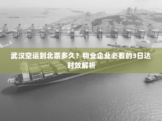 武汉空运到北票多久?物业企业必看的3日达时效解析 武汉空运到北票多久?物业企业必看的3日达时效解析