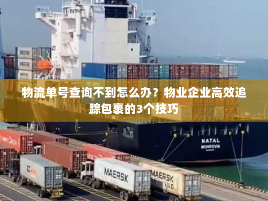 物流单号查询不到怎么办?物业企业高效追踪包裹的3个技巧 物流单号查询不到怎么办?物业企业高效追踪包裹的3个技巧