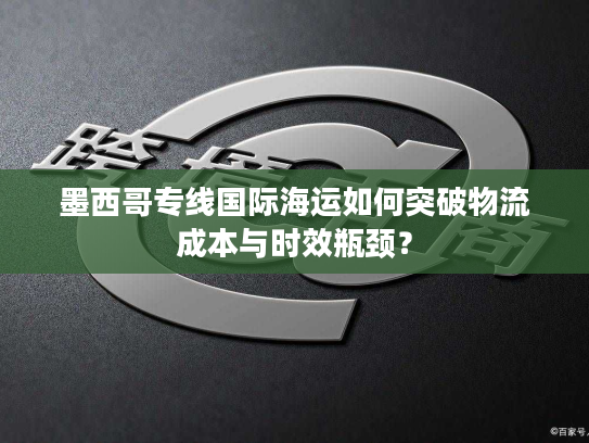 墨西哥专线国际海运如何突破物流成本与时效瓶颈？