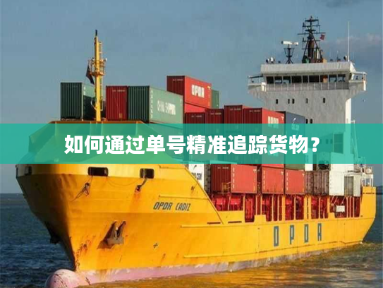 如何通过单号精准追踪货物？