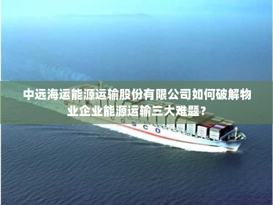 中远海运能源运输股份有限公司如何破解物业企业能源运输三大难题? 中远海运能源运输股份有限公司如何破解物业企业能源运输三大难题?