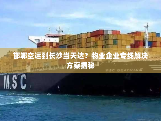 邯郸空运到长沙当天达?物业企业专线解决方案揭秘 邯郸空运到长沙当天达?物业企业专线解决方案揭秘