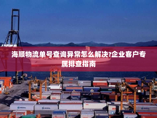 海顺物流单号查询异常怎么解决?企业客户专属排查指南