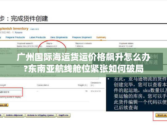 广州国际海运货运价格飙升怎么办?东南亚航线舱位紧张如何破局 广州国际海运货运价格飙升怎么办?东南亚航线舱位紧张如何破局