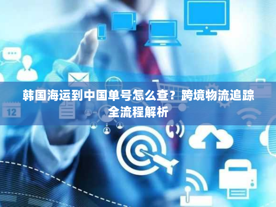 韩国海运到中国单号怎么查?跨境物流追踪全流程解析 韩国海运到中国单号怎么查?跨境物流追踪全流程解析